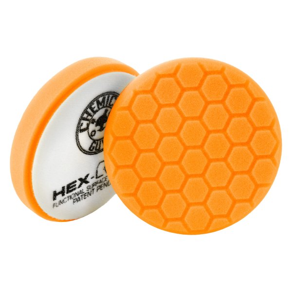 CHGBUFX-102HEX5 5.5 in. Hex-Logic Medium-Heavy Cut Scratch & Swirl Remover Pad, Orange