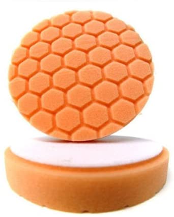 CHGBUFX-102HEX6 6.5 in. Hex-logic Pad Orange Medium-heavy Cut Scratch & Swirl Remover Pad