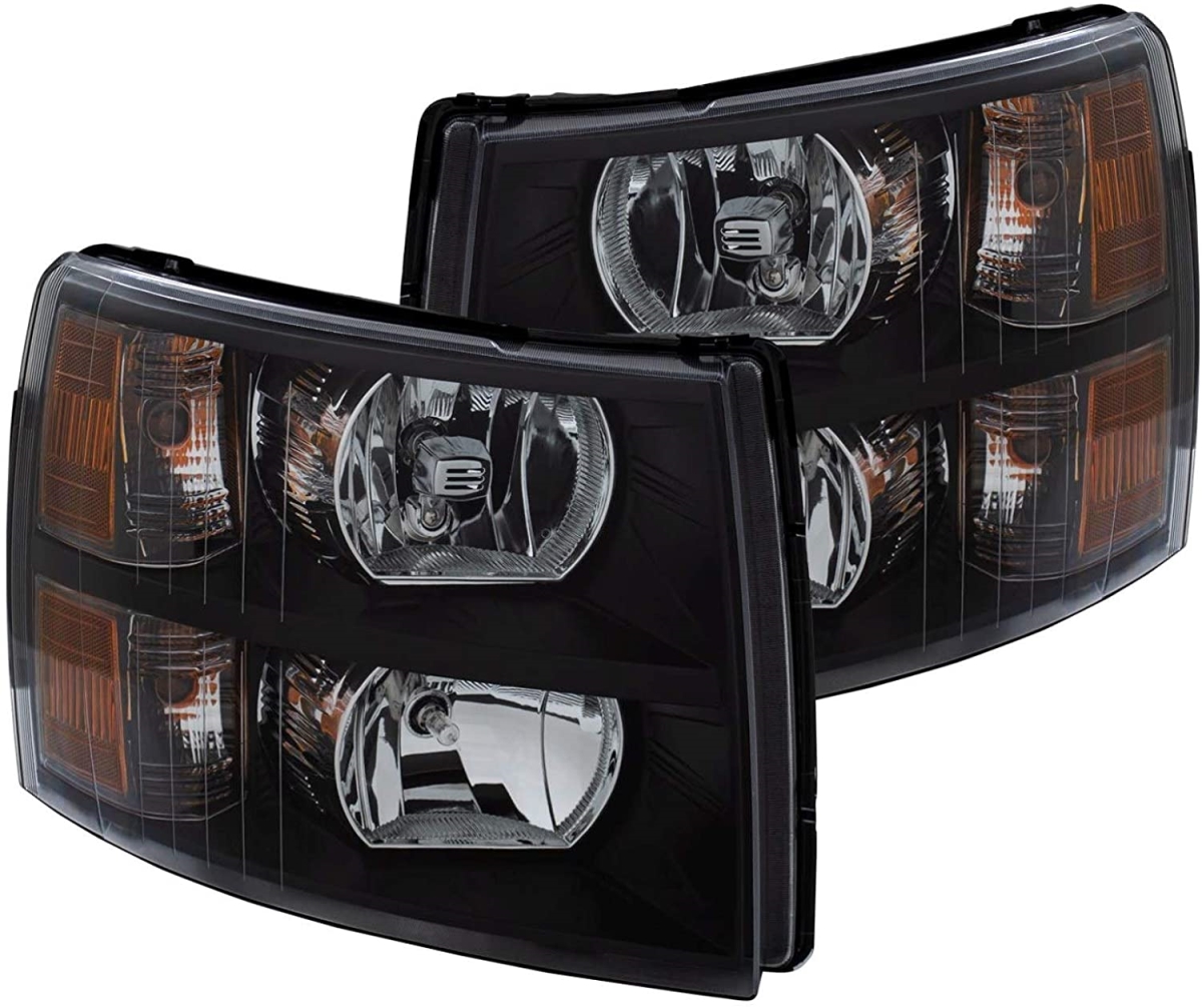 Black Crystal Headlights for 2007-2013 Silverado