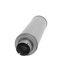30 in. OAL 4 in. Cherry Bomb Salute Stainless Steel Round Muffler - Silver