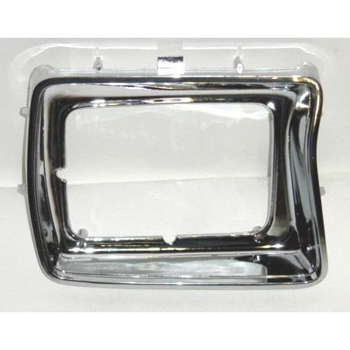 Left Hand Headlamp Door with Rectangle Headlamp for 1978-1979 Ford Pickup & Bronco, Chrome