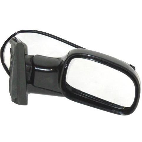 SHE347-320R Right Hand Power Heated Folding Door Mirror Without Memory & Auto Dimmer for 2001-2007 Caravan & Voyager, Gloss Black