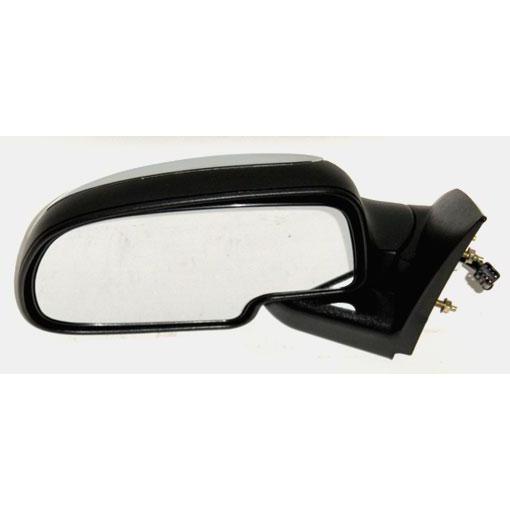 Left Hand Manual Non-Heated Door Mirror with Cover Folding for 1999-2007 Silverado & Sierra Classic, Texture Black & Chrome