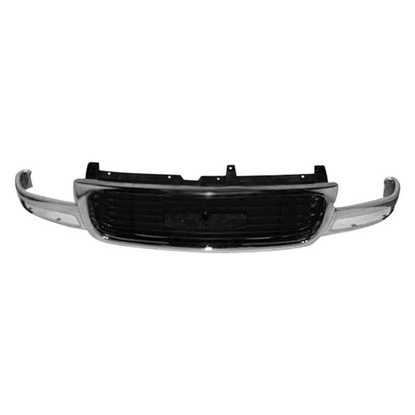 Grille for 1999-2002 GMC Sierra & 2000-2006 GMC Yukon, Chrome & Textured Black