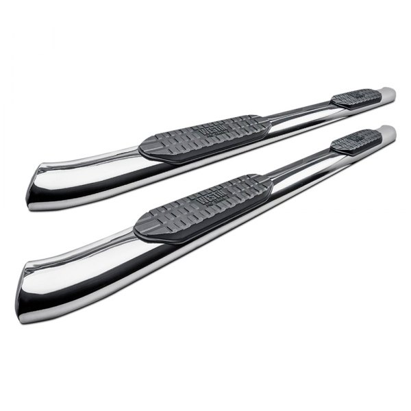 5 in. Pro Traxx Cab Length Polished Oval Tube Step Bars for 2015-2017 Ford F150 Supercab, 2017-2021 Ford F250 & F350 - Stainless Steel