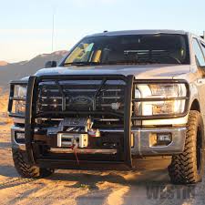 Black Winch Mount Grille Guard for 2015-C F150 HDX