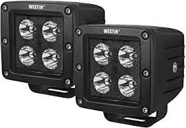 3.2 x 3 in. 5W Cree Flood Beam with Black Faceplate Hyperq B-force, Set of 2