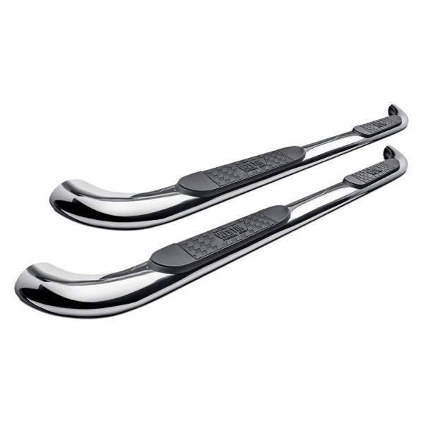 Platinum 4 Oval Nerf Step Bars - Stainless Steel - Crew Cab Fit - No-Drill Install