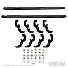 5 in. W2W Oval Nerf Bar for 2019-C Silverado Sierra 1500 Crew Cab Black Pro Traxx
