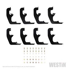 Black Premier Oval Nerf Bar Mount Kit for 2019-C Silverado Sierra 1500 Double & Crew Cab