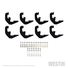 Black Running Board Mount Kit for 2019-C Silverado Sierra 1500 Double & Crew Cab