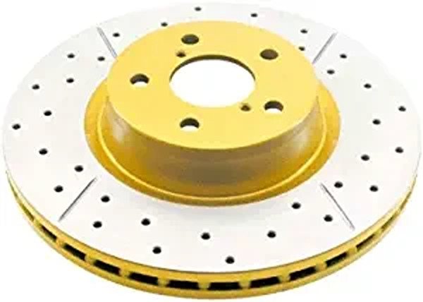 Cross Drilled Slotted Uni Directional Disc Brake Rotor, Natural