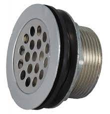 Shower Strainer with Grid, Locknut & Slip Nut Rubber & Plastic Washer