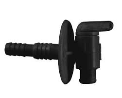 Dual Barbed Drain Cock - Black
