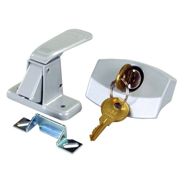 Die Cast Steel Locking Door Latch, Silver