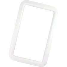 RV Deluxe Entry Door Window Frame, White