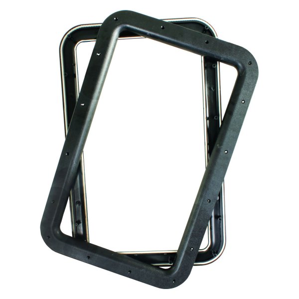 15.7 x 23.8 in. Deluxe Entry Door Window Frame Set, Black