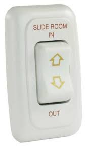 Single Slide-out Switch Assembly with Bezel, White