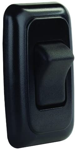Single Rocker Switch Assembly with Bezel, Black