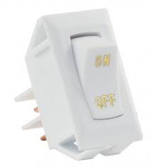 JRP12585 12V Labeled On, Off Switch, White