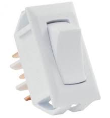 12V Standard On, On Switch - White