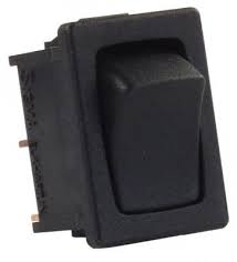 JRP12815 Mini-12V Mom-on, off Switch - Black