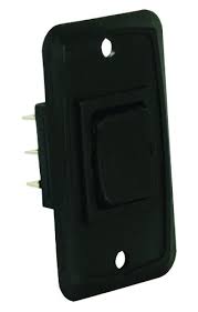12V HD Mom-On, Off & Mom-on Rocker Switch, Black