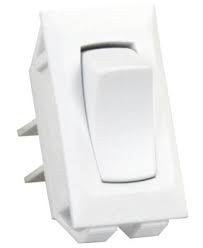 JRP13395 Unlabeled 12V On, Off Switch - Polar White -  JR PRODUCTS