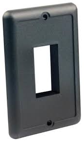 IP66 Single Switch Plate, Black