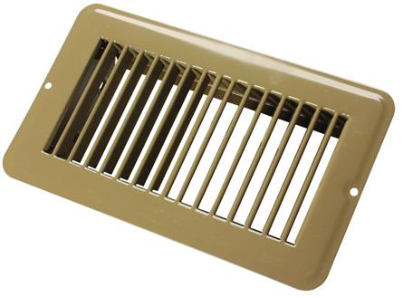 4 x 8 in. Undampered Metal Heating & Cooling Floor Register, Brown