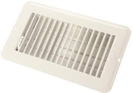 4 x 8 in. Metal Floor Register Dampered, White