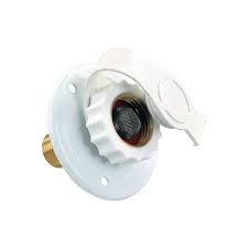 MPT Metal City Water Flange, White