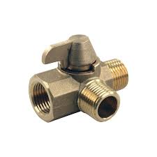 3-Way M-M-F Brass Diverter Valve