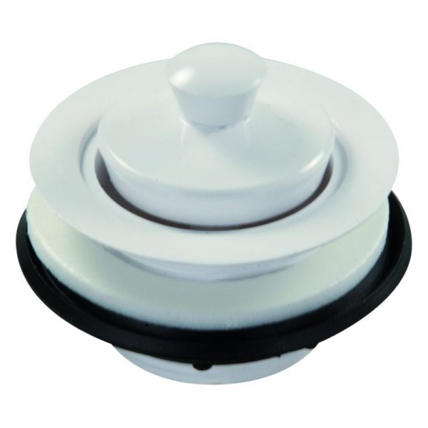 JRP95095 Plastic Bath & Shower Strainer with Pop-Stop Stopper, White