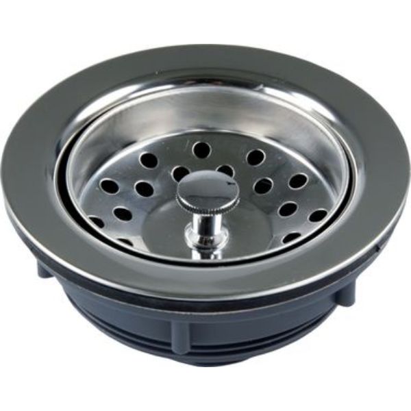 JRP95285 Stainless Steel Kitchen Push-In Strainer with Basket, Chrome