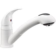 DFTDF-NMK852-WT Designer Pull-out RV Kitchen Faucet - White -  DURA FAUCET