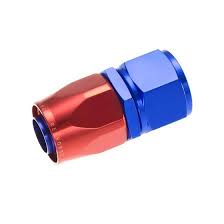 RHP1000-12-1 12 Straight Female Aluminum Hose End - Red & Blue