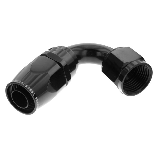 120 deg Female Aluminum Hose End, Black