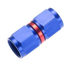 08 Female to Female AN & JIC Swivel Coupling - Red & Blue