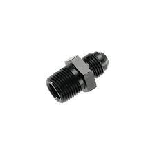 RHP81606062 06 Straight Male Adapter to 06 NPT Male Black