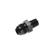 RHP81608082 08 Straight Male Adapter to 08 NPT Male  Black