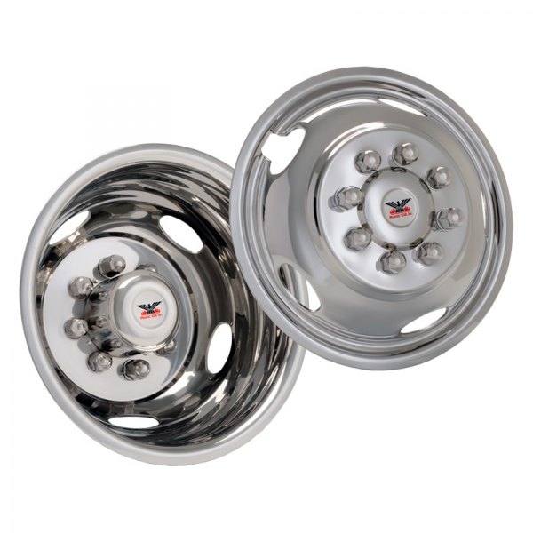 17 in. 8LUG 5HH Dot Liner Wheel Simulator Set for 2008-2010 Chevy Express, 2008-2010 Chevy Silverado 3500 & 2008-2010 GMC Savana C & K 3500