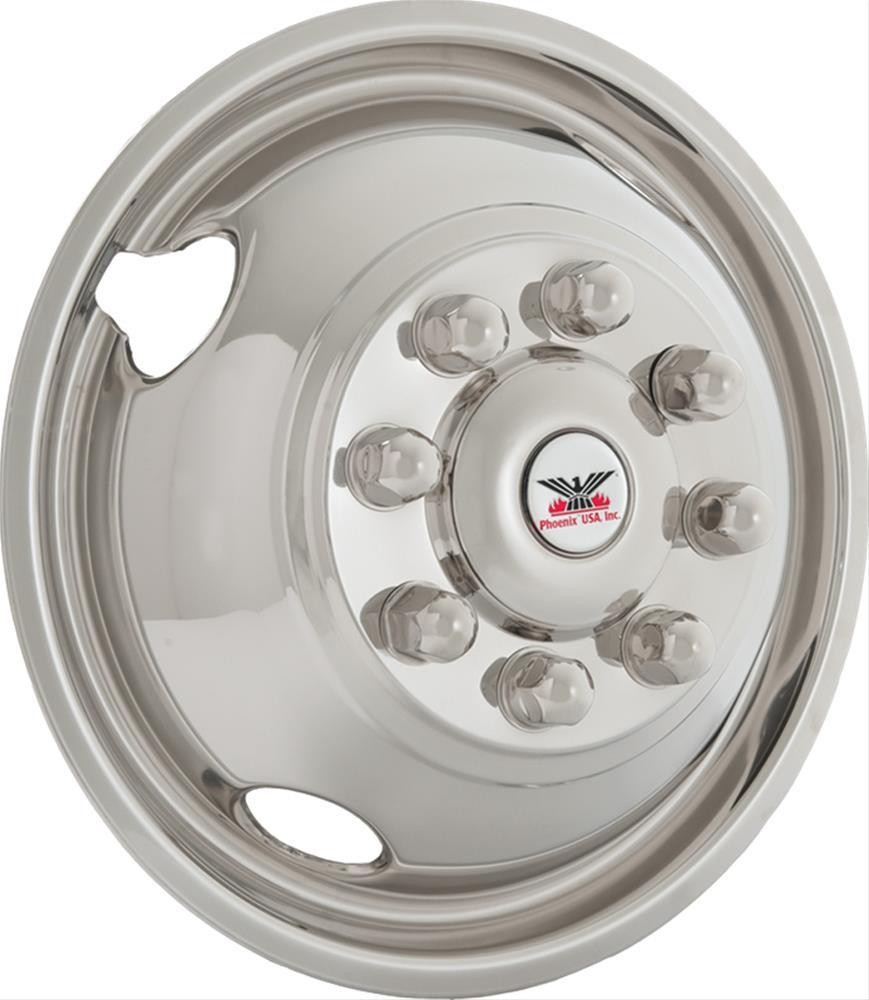 16 in. GDF17 Simulator Part 8 LUG 4HH Dot Liner Front Wheel, Silver