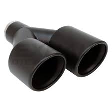 3.50 in. Black Powder Coated Dual Double Wall Staggered Rolled Slant