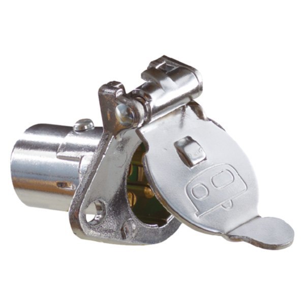 Chrome Plated 4-Way Trailer Connector Socket