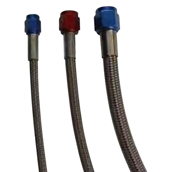 No.4AN x 8.5 in. Blue Assembled Nitrous Feed Line