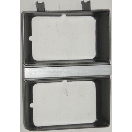 SHE899-95DR Right Hand Headlamp Door with Dual Rectangle Headlamp for 1983-1984 Pickup, Jimmy & Suburban - Gray & Silver