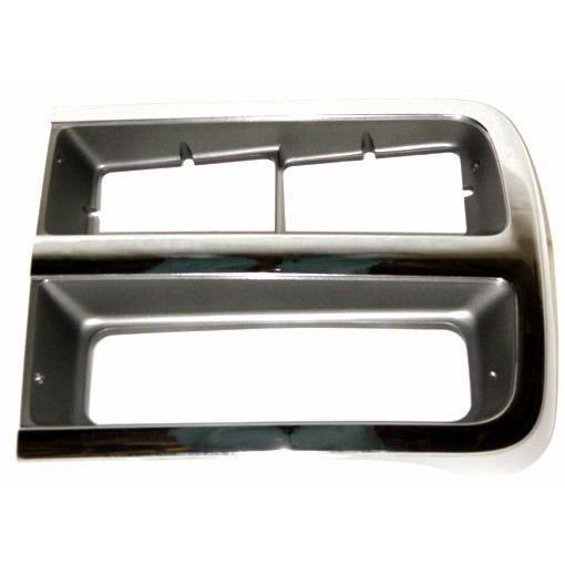 Right Hand Headlamp Door with Dual Rectangle Headlamp for 1992-1996 Chevy & Van, Chrome & Dark Argent