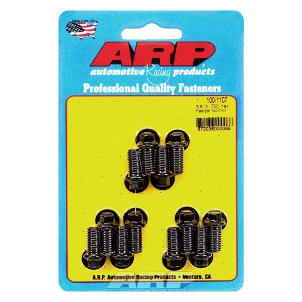 100-1107 8740 Chrome Moly Black Header Bolt Kit
