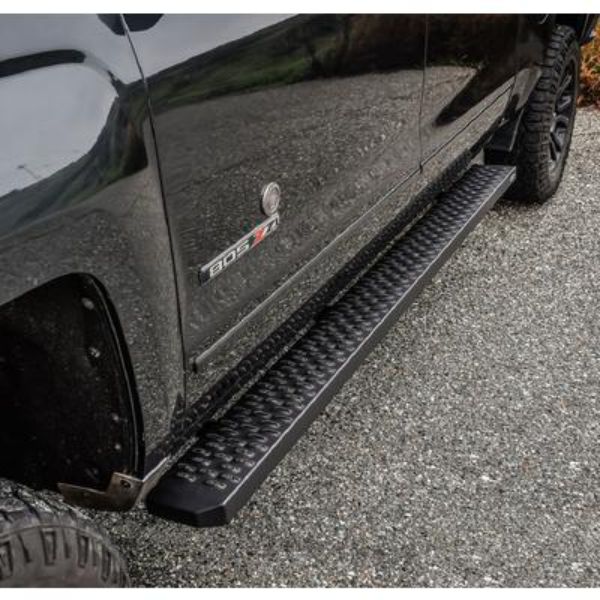 WES27-74705 54 in. Grate Steps Cab Length Black Running Boards for 2007-2018 Chevy Silverado 1500